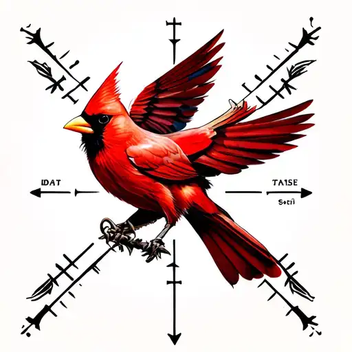 cardinal directions symbolizing strength tattoo design idea