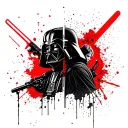 Star wars darth vader vs anakin tattoo design idea