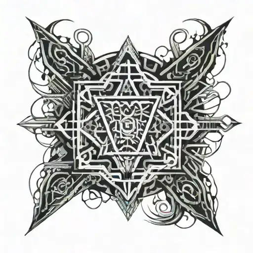 666 devil hell tattoo design idea