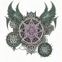 666 devil hell tattoo design idea