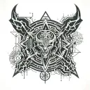 666 devil hell tattoo design idea