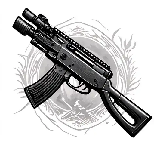 Ak47 tattoo design idea
