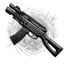 Ak47 tattoo design idea