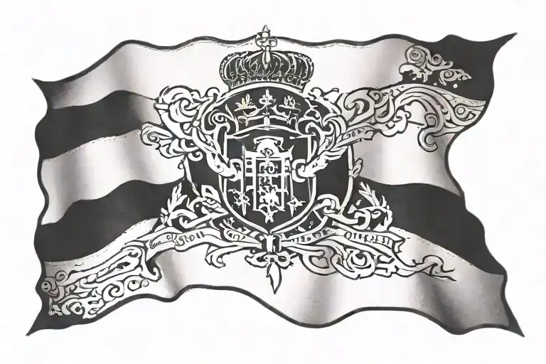 Dominican Republic flag incorporated tattoo design idea