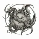 ouroboros dragon tattoo design idea