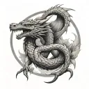 ouroboros dragon tattoo design idea