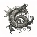 ouroboros dragon tattoo design idea
