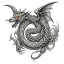 ouroboros dragon tattoo design idea