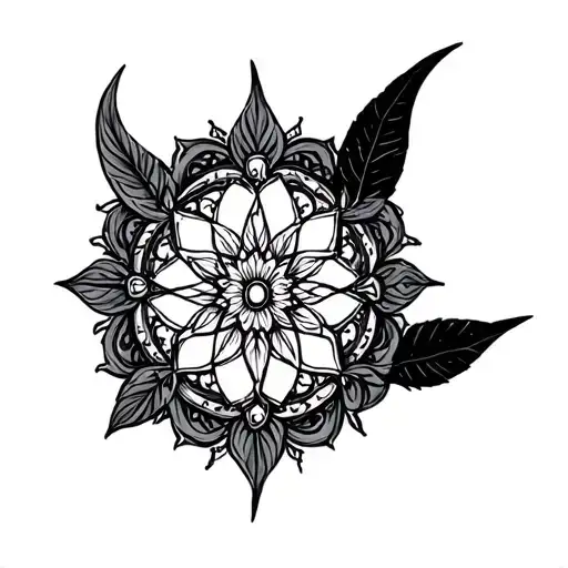 Gothic Mandala tattoo design idea