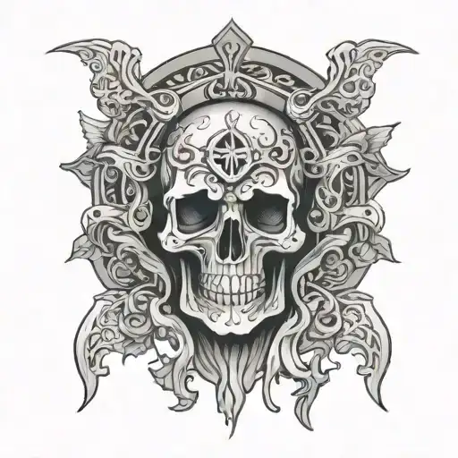 Holy Death tattoo design idea