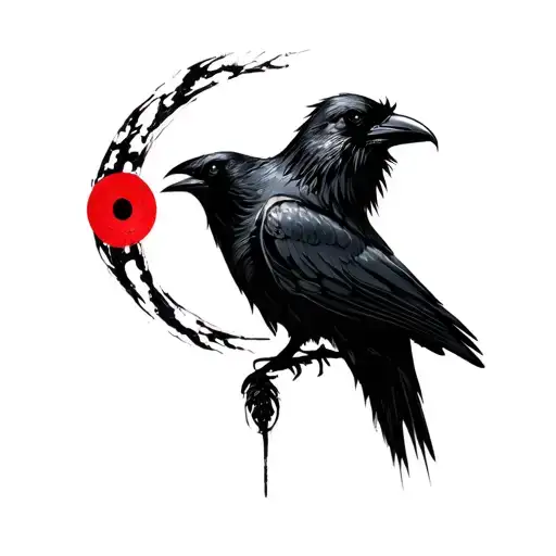 itachi crow with sharingan tattoo design idea