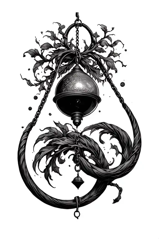 pendulum swing moving tattoo design idea