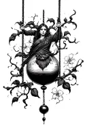pendulum swing moving tattoo design idea