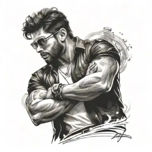 allu arjun hero tattoo design idea