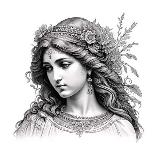 Goddess Demeter tattoo design idea