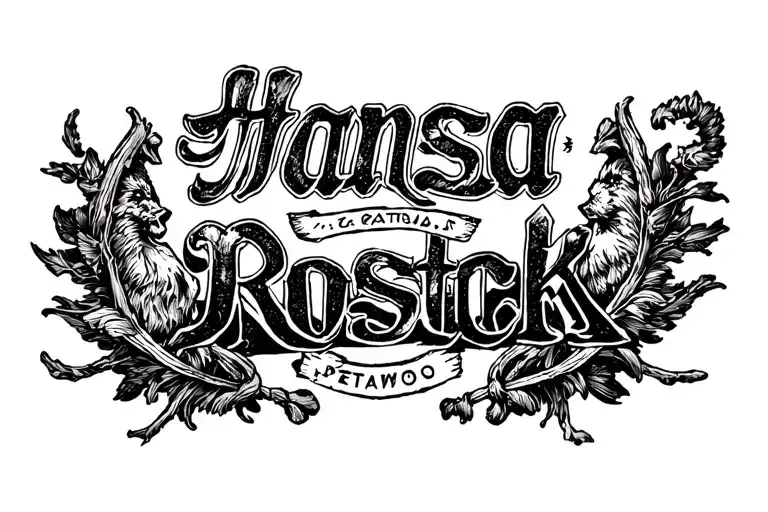 Hansa Rostock Logo with Rostock Greif tattoo design idea