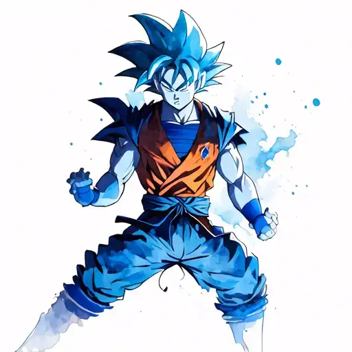 Son goku ultra instinct tattoo design idea