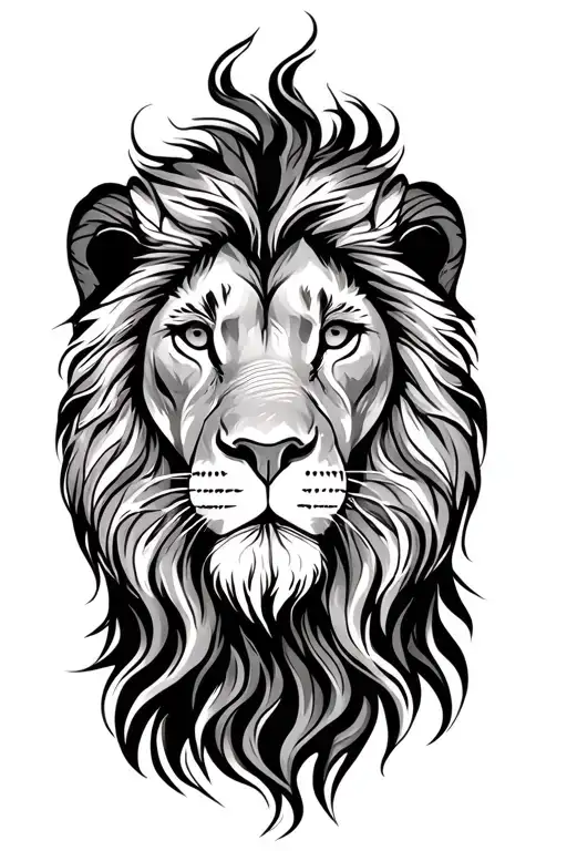 lion fine line tattoo tattoo design idea