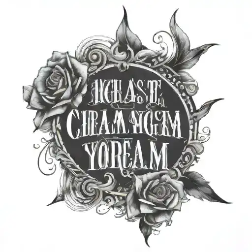 If you got a chance, take it, take it while you got a chanceIf you got a dream, chase it, 'cause a dream won't chase you tattoo design idea