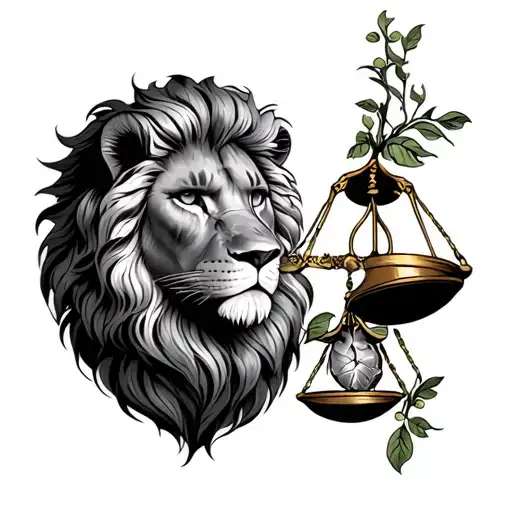 Leo And Libra tattoo design idea