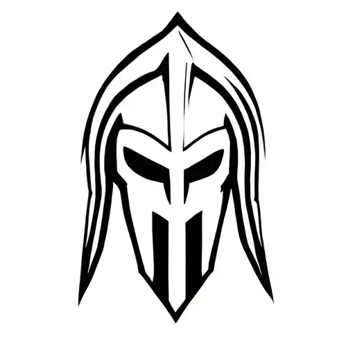 spartan warrior mask tattoo design idea