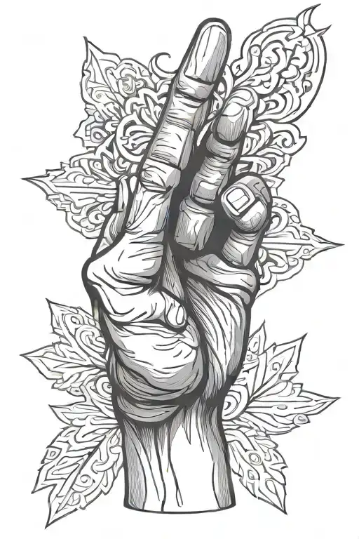Middle Finger tattoo design idea