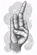 Middle Finger tattoo design idea