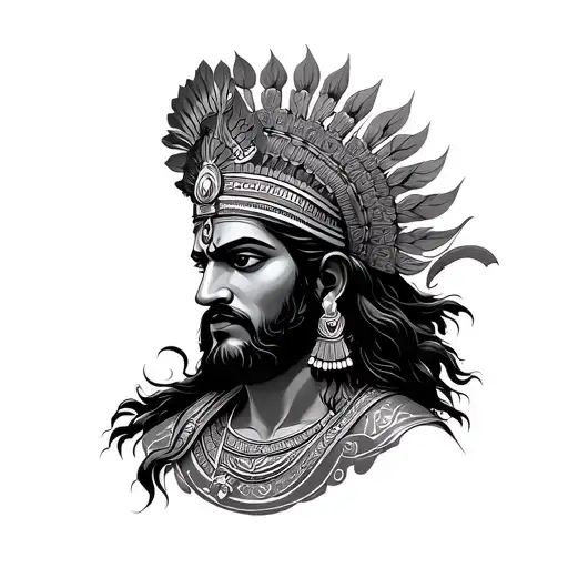 Mahabharat tattoo design idea