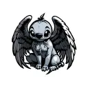 Stitch And Angel tattoo design idea