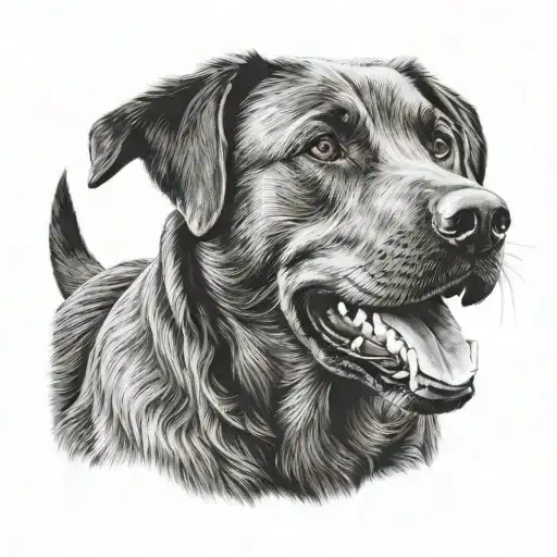 labrador dog tattoo design idea