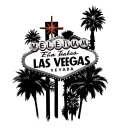 las vegas sign, with dad and son, with sunset tattoo design idea