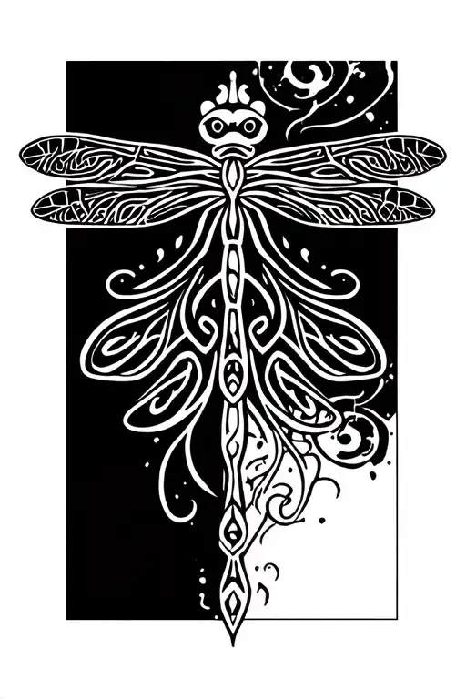 Celtic Dragonfly tattoo design idea
