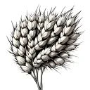 wheat,key,hermit tattoo design idea