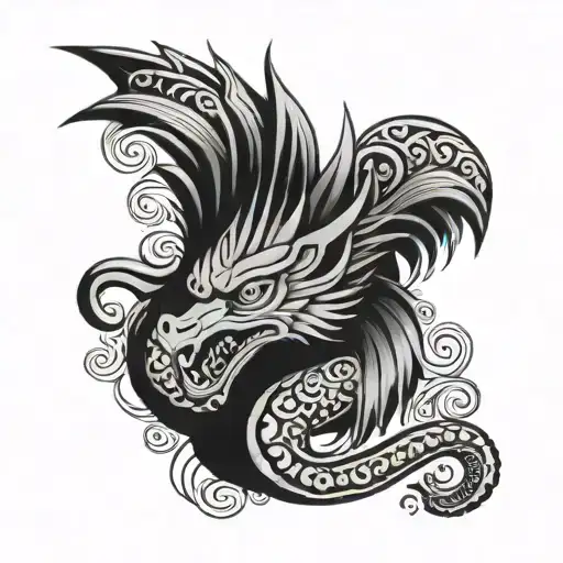 quetzalcoatl feathered serpent tattoo design idea