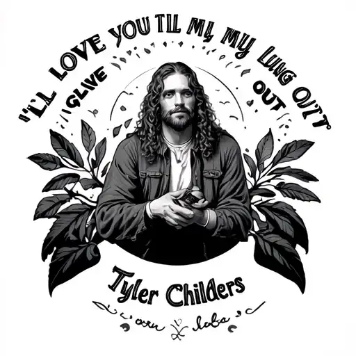 Tyler Childers I'll love you till my lungs give out tattoo design idea