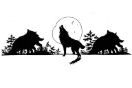 wolf howling at the moon tattoo design idea