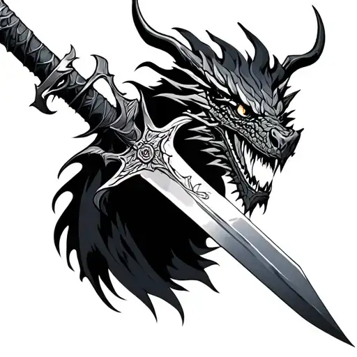 dragonslayer berserk sword tattoo design idea