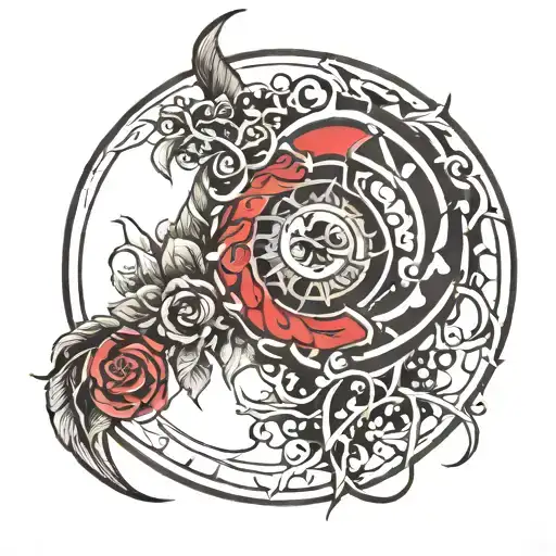 with the neda symbol sign tattoo design idea