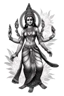 apsara dancer temple tattoo design idea