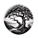 Brazilian tree tattoo design idea