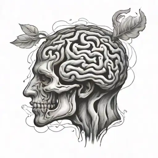adhd brain tattoo design idea