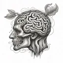 adhd brain tattoo design idea