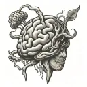 adhd brain tattoo design idea