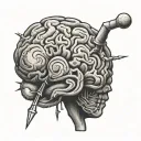 adhd brain tattoo design idea