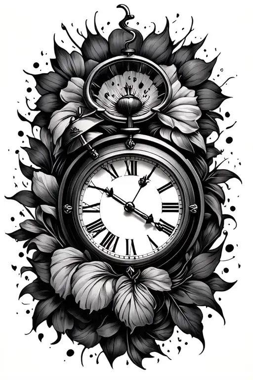 clocks with 4:01 11:25 7:11 tattoo design idea