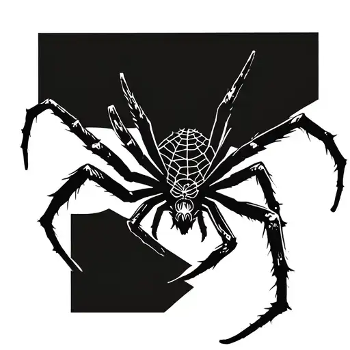 Spider with spider web knee cap tattoo design idea