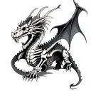 skeletal dragon tattoo tattoo design idea