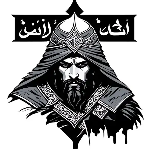 Arabic Warrior tattoo design idea