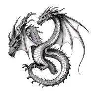 Dragon Spine Wrap: A dragon curled along the spine, wings spreading across the shoulder blades. tattoo design idea
