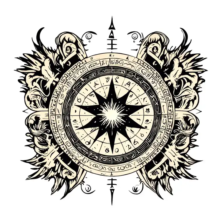astrology tattoo design idea